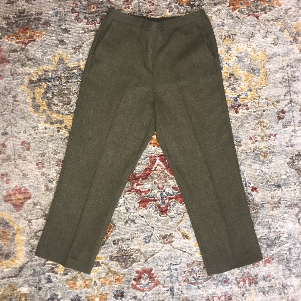 Alfred Dunner Women’s Pull On Brown Slacks SZ 10 P
